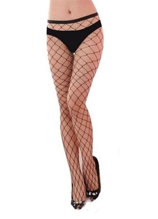 Колготки в сетку женские one size черный