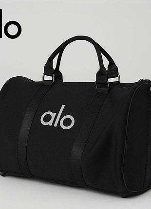 Alo yoga спортивна дорожня сумка велика чорна для тренувань та подорожей ало йога