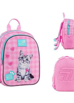 Рюкзак для садочка kite kids, дошкільний маленький рюкзачок кайт studio pets sp26-2735xs