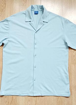 Трикотажная рубашка jack&jones (100% хлопок), xl