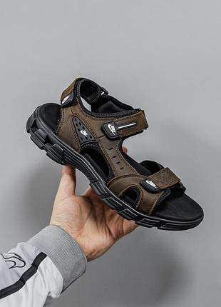 Мужские коричневые сандалии nike air deschutz sandal brown black x найк 41