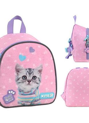 Рюкзак для садочка kite kids, дошкільний маленький рюкзачок кайт studio pets sp26-538xxs
