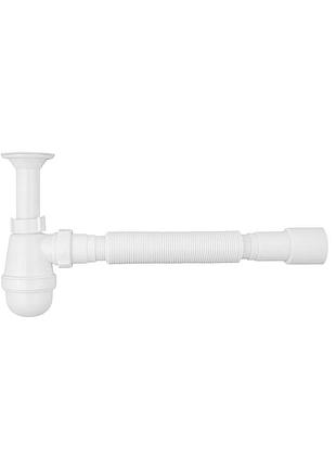 Сифон для раковини agua tb06 1 1/4''х40/50 мм з литим випуском