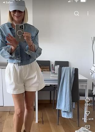 Шорти білі літні жіночі zara с/м, шорты белые женские zara c/m
