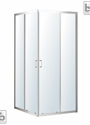 Valtice new душевая кабина квадратная 100*100*190см, раздвижные двери, стекло прозрачное