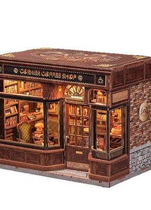 Бук нук кофейня на углу улицы интерьерный конструктор book nook corner coffee shop diy cwgв-402