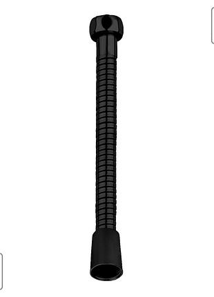 Шланг для душа, растягивающийся с двойной оплеткой 1700-2100 мм, anti-twist, черный матовый