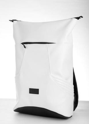 Белый мужской рюкзак rolltop для путешествий с отделением для ноутбука1 фото