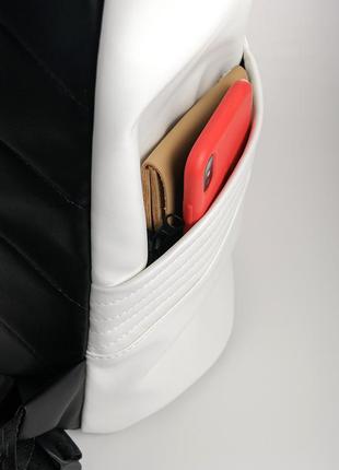 Белый мужской рюкзак rolltop для путешествий с отделением для ноутбука3 фото