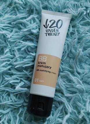 Матуючий крем bb-крем under twenty anti! acne у відтінку 01 light. 60 мл.