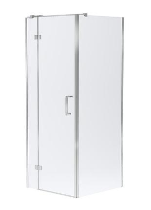 Sota 90-c душова кабіна 90*90*200 см квадратна, реверсивна, двері розпашні, профіль хром, скло прозоре