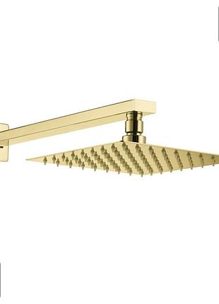 Cascada r85 душ верхній, 250*250 мм, кронштейн, ss, cepillado oro