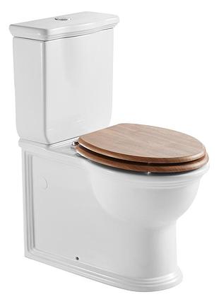 Bravo rimless напольный унитаз с бачком, сиденье oak wooden