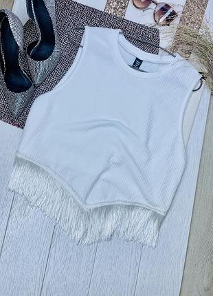 Літній топ shein 3xl 4xl білий топ з бахромою асиметричний топ батал топ великого розміру
