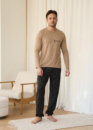 Мужской комплект со штанами штрихи - gentleman tom john 93549 xxl