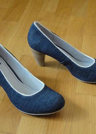 Туфли mexx джинс натуральная кожа р.39eur