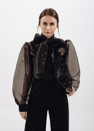 Блузка zara з органзи, розмір l