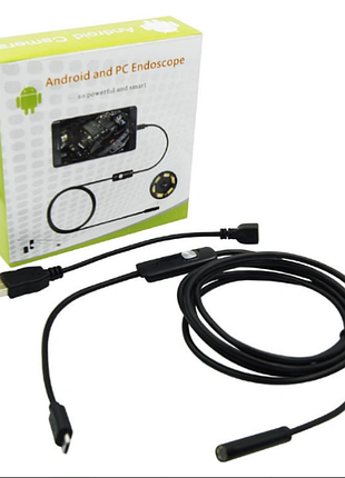 Камера эндоскоп android и pc endoscope, гибкая usb камера (100p) 3.5 м