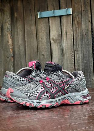 Asics gel trabuco gore-tex оригінал жіночі кросівки сірі бігові в сітку літні розмір 38.5 39