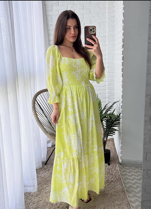 Легка котонова міді сукня m&s