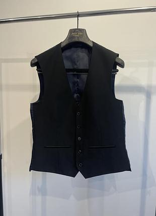 Класичний чоловічий костюмний жилет next tailoring (розмір 40r / l) чорний