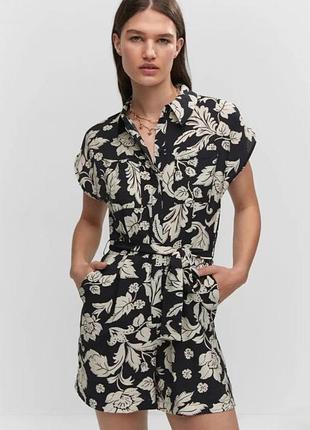 Стильный ромпер с карманами и поясом