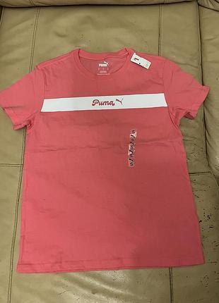 Новая розовая футболка puma