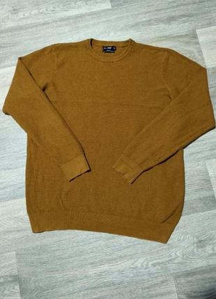 Мужской свитер f&f , размер xl , 100% хлопок , toffee