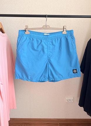 Шорты stone island hot summer blue patch program shorts
