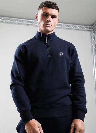Мужская кофта marshall artist marchio 1/4 zip sweat navy