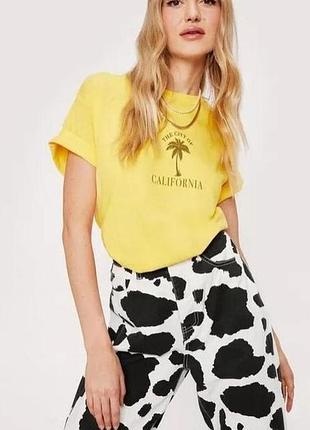 Nasty gal. товар привезений із англії. футболка оверсайз із написом.