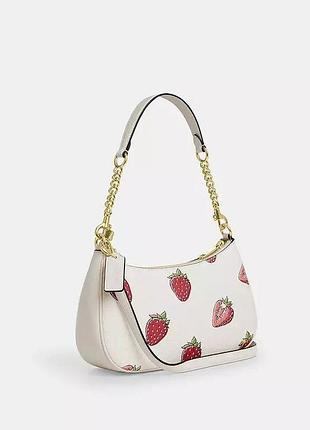 Женская сумка в стиле coach strawberry коач - сумка через плечо кроссбоди с принтом клубники