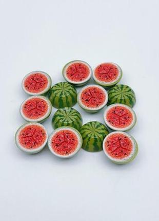 Арбуз половинка еда продукты миниатюра для кукол.