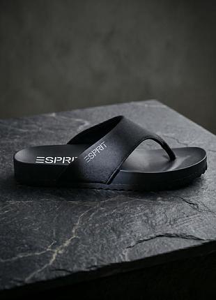 Esprit - брендовые шлёпанцы вьетнамки черные оригинал из германии 38р.