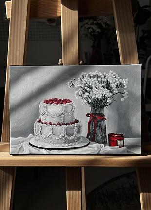 “cake and flowers”