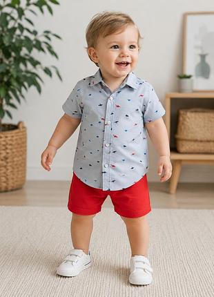 Летний комплект на мальчика carters р.3м, 6м, 9м, 18м