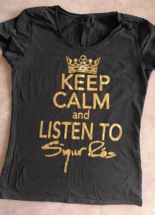 Футболка keep calm and listen to sigur rós
