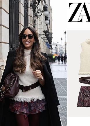 Стильний широкий пасок, ремінь з натуральної шкіри zara, оригінал