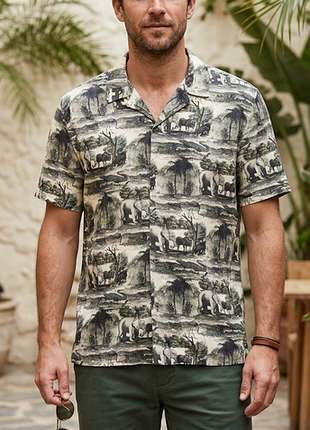 Сорочка\рубашка mango relaxed fit savanna shirt