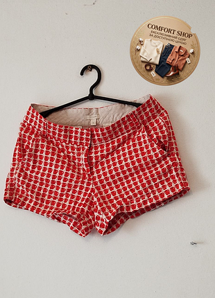 Летние мини-шорты женские j.crew с принтом яблочек
