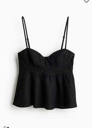 Топ з баскою літній h&m