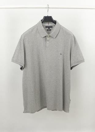 Чоловіча polo футболка tommy hilfiger silver