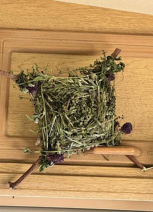 Травянное панно для бани/сауны, декор на стену