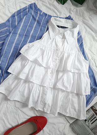 Блуза сорочка без рукавів zara розмір xs s