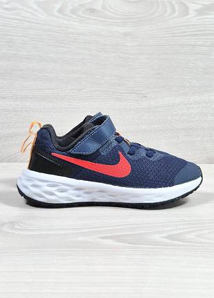 Детские спортивные кроссовки сетка на липучке nike revolution 6 оригинал, размер 29.5