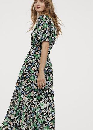 Красиве міді плаття з натуральної тканини h&m🌿