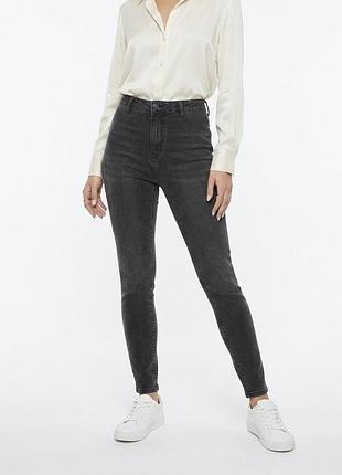 Темно-серые джинсы скинни primark (uk 12 / m-l)