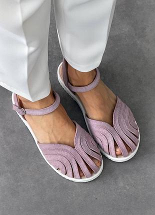 Сандалі barefoot
колір: ліловий, натуральна замша