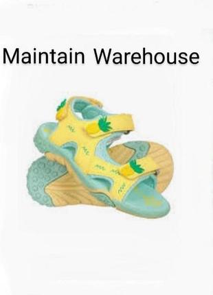 Стильные босоножки сандалии бренда mountain warehouse принт 🍍🍍🍍  uk  12   eur  30,5