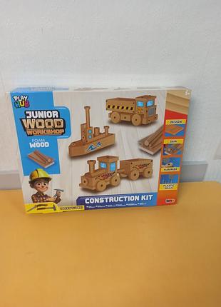 Игровой набор для творчества junior foam wood workshop от бренда rms international, юный столляр